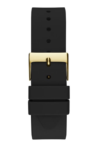 Montre à quartz en silicone - Noir et doré