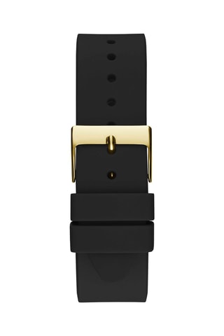 Montre à quartz en silicone - Noir et doré