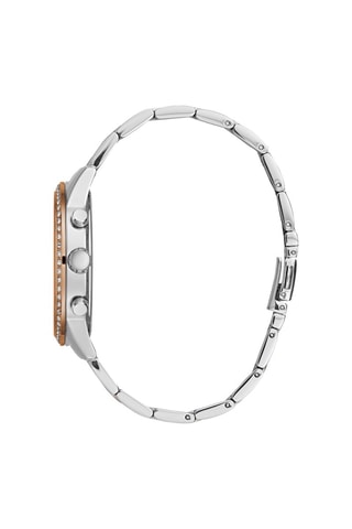 Montre à quartz en acier - Argenté et doré rose