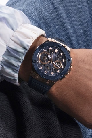 Montre à quartz en silicone - Bleu foncé