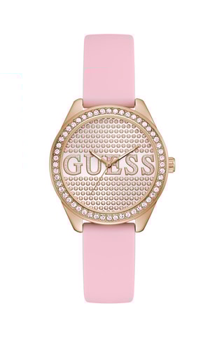 Montre à quartz en silicone - Rose et doré