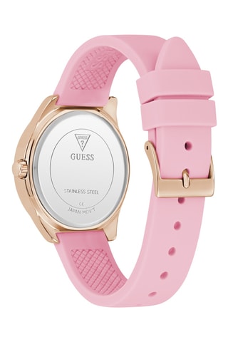 Montre à quartz en silicone - Rose et doré