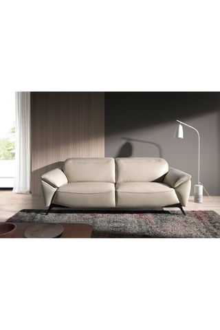 Canapé en cuir - Gris taupe