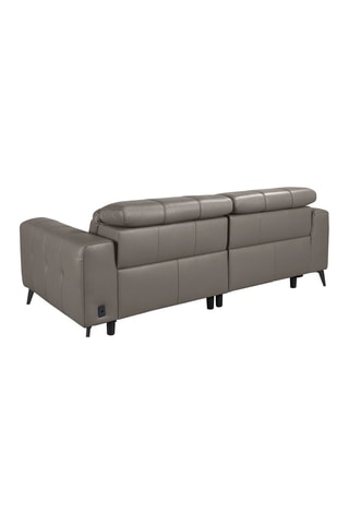 Canapé - Gris - 3 places - En cuir