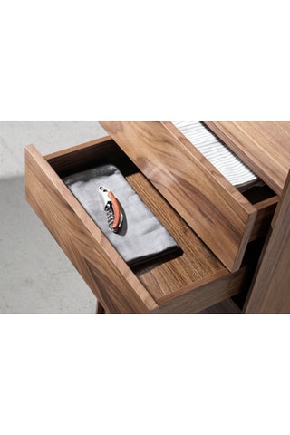 Meuble de bar pivotant - Imitation noyer