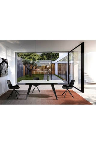 4 chaises pivotantes Gris et noir