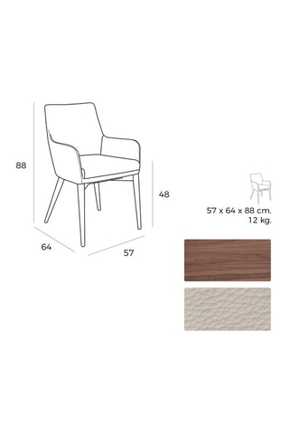 2 chaises Blanc et naturel