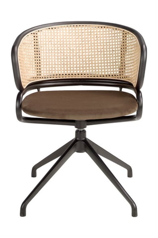 Chaise - Marron foncé et naturel