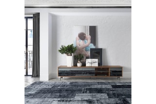 Meuble TV - Naturel et noir