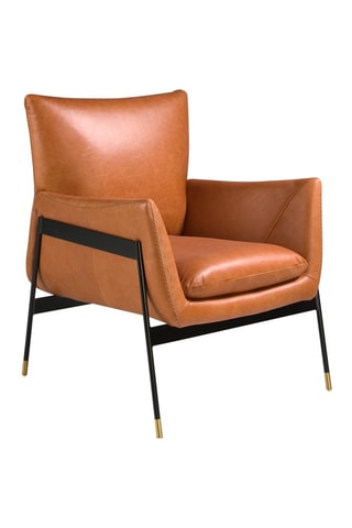 Fauteuil en cuir - Marron