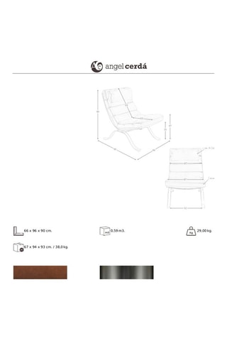 Fauteuil - Camel - En cuir