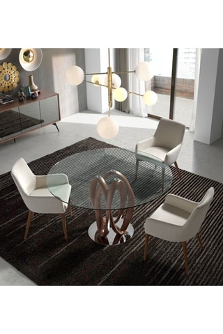 Buffet 4 portes - Imitation noyer et noir