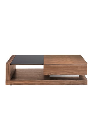 Table basse Imitation noyer et noir