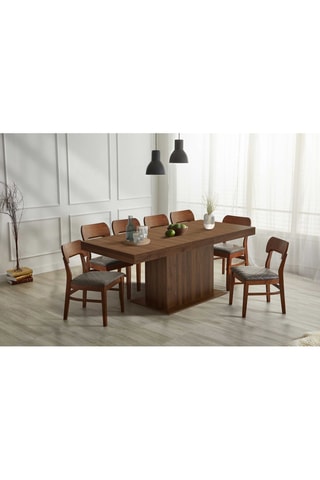 Table extensible - Imitation noyer