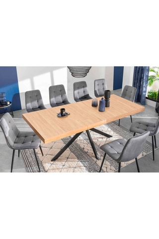 Table extensible Spider - Imitation bois et noir