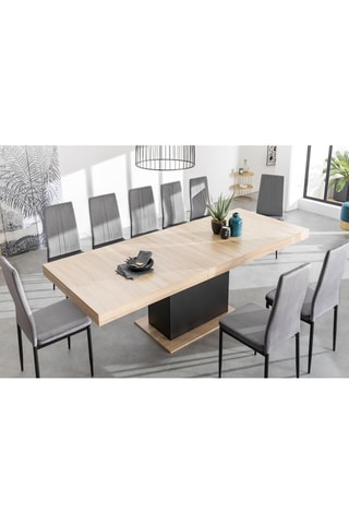 Table extensible Tania - Naturel et noir