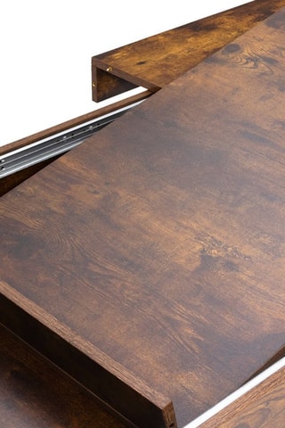 Table repas extensible Brixton - Imitation bois et noir