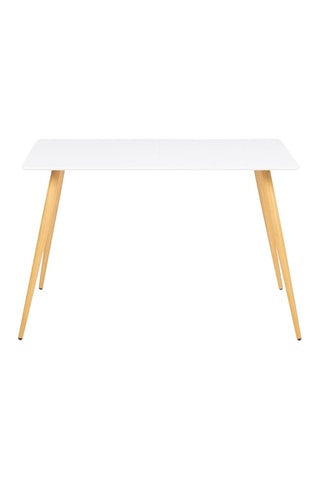 Table Sally - Imitation bois et blanc