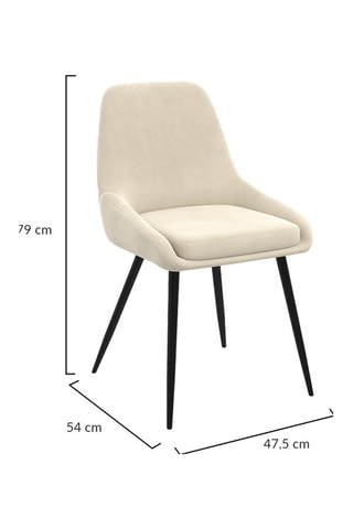 4 chaises Olivia - 47,5 x 79 x 54 cm