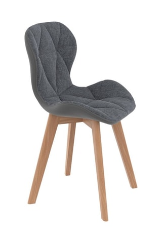 2 chaises Gladys - Structure en bois - Pieds en hévéa - 50 x 48 x 79 cm