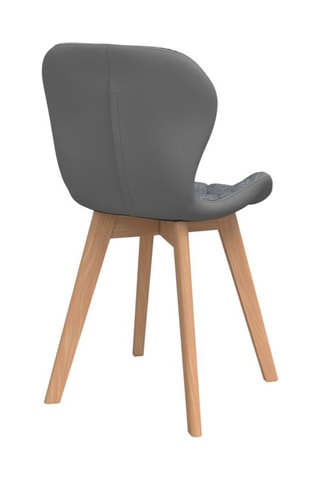 2 chaises Gladys - Structure en bois - Pieds en hévéa - 50 x 48 x 79 cm