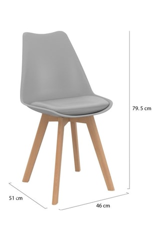 6 chaises Nordia - 46 x 79,5 x 51 cm