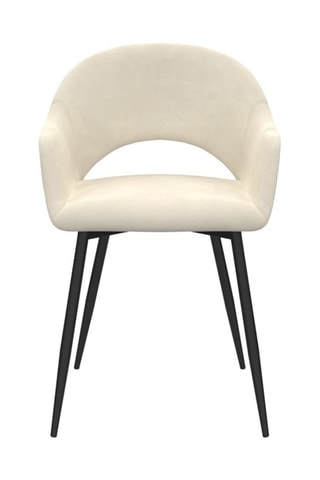 2 chaises Rebecca - 52 x 56 x 75 cm - Revêtement en velours