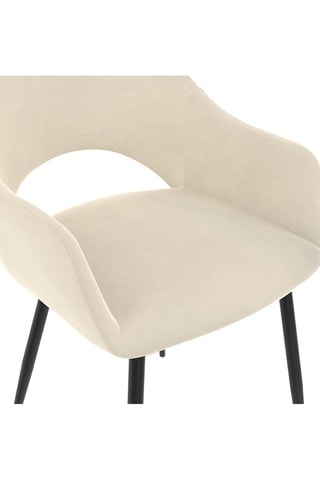 2 chaises Rebecca - 52 x 56 x 75 cm - Revêtement en velours