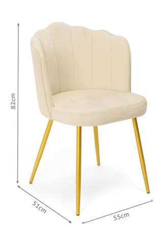 2 chaises Arielle - 55 x 82 x 51 cm