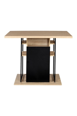 Ilot central Théo - Marron et noir - 80 x 110 x 82 cm