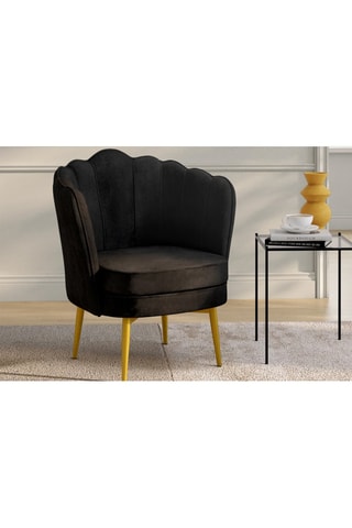 Fauteuil Arielle - Gris et doré