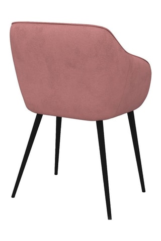 2 fauteuils Julia - Rose et noir - Velours