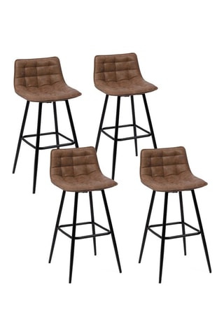 4 tabourets de bar Irina - 43 x 35,5 x 88 cm