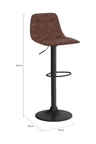 4 tabourets de bar Edison - 39 x 83-104 x 42 cm