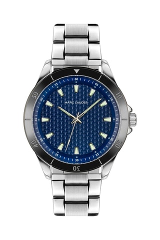 Montre à quartz en acier Valletta - Argenté et noir