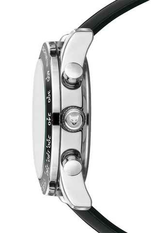 Montre à quartz en silicone Lisbon - Tachymètre - Noir et vert