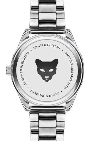 Montre à quartz en acier Helsinki - Tachymètre - Argenté et bleu