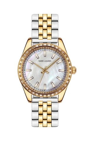 Montre à quartz en acier et nacre Tirana