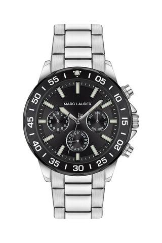 Montre à quartz en acier Avignon - Argenté et noir