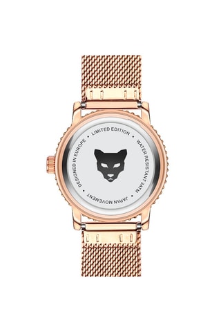 Montre à quartz en acier Rome Doré rose et gris