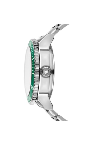 Montre à quartz en acier Sofia - Argenté et vert