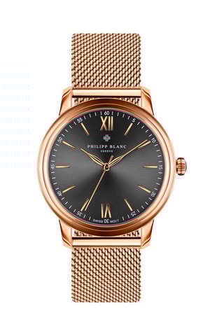 Montre à quartz en acier - Doré rose