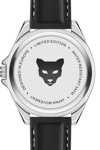 Montre à quartz en silicone Barcelona - Noir et bleu