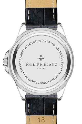 Montre à quartz en cuir - Noir et argenté