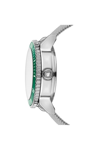 Montre à quartz en acier Sofia - Argenté et vert