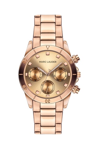 Montre à quartz en acier Valencia - Doré rose 