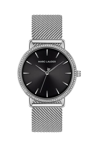 Montre à quartz en acier Mariazell - Argenté et noir