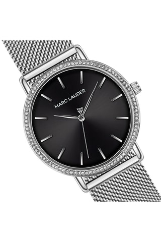 Montre à quartz en acier Mariazell - Argenté et noir