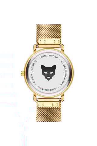 Montre à quartz en acier Paris - Doré et blanc