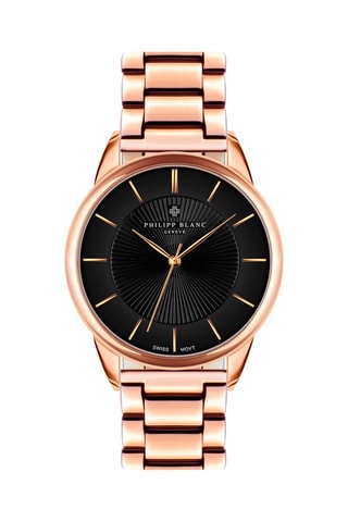 Montre à quartz en acier - Doré rose